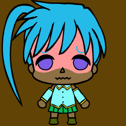 Chibi anime avatar with sad, blush, and rosy cheeks.